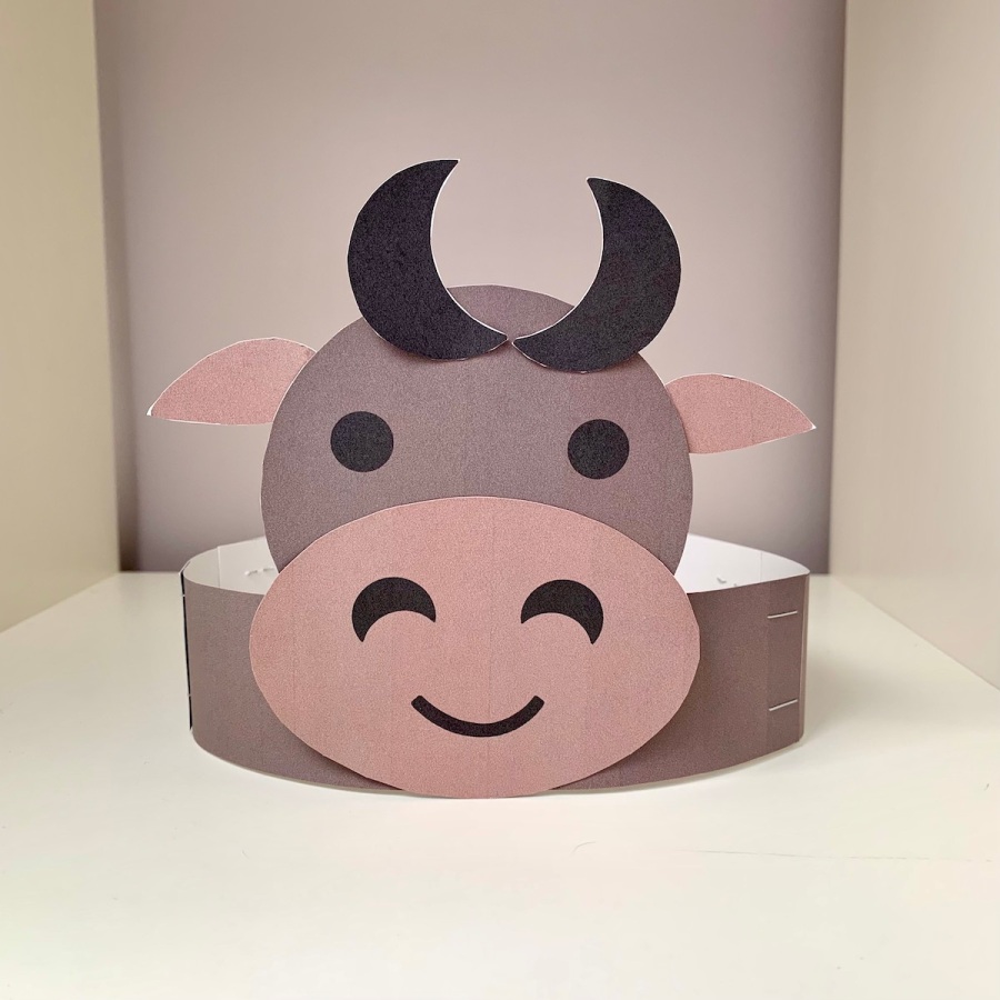 Cow Paper Crown | Ox Paper Headband | 牛頭帶 牛紙冠