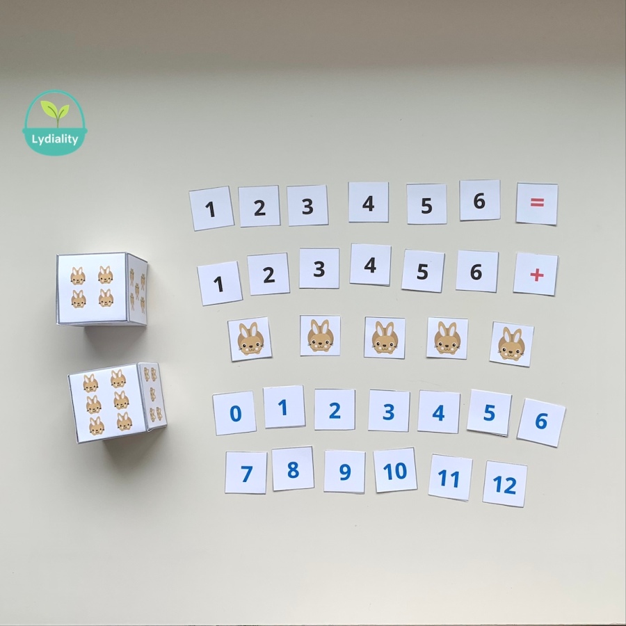 Dice Math Game For Preschooler | 自製幼兒數學遊戲